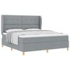vidaXL Postel s boxspringem s čelo Světle &scaron;ed&aacute; 200 x 180 cm textil