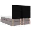 vidaXL Postel s &uacute;ložn&yacute;m prostorem a matrac&iacute; s čelo Taupe 140 x 190 cm