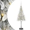 vidaXL V&aacute;nočn&iacute; stromeček s 150 LED diodami B&iacute;l&aacute; 120 cm PE a Ocel