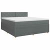 vidaXL Postel boxspring s matrac&iacute; Tmavě &scaron;ed&aacute; 140 x 190 cm Textil