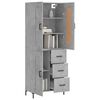 vidaXL Skříň highboard betonově šedá 69,5x34x180 cm kompozitní dřevo