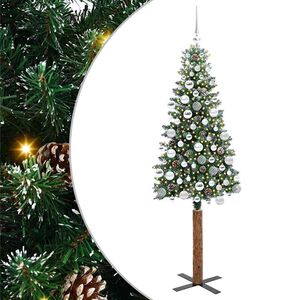 vidaXL &Uacute;zk&yacute; v&aacute;nočn&iacute; stromeček s 300 LED diodami Zelen&aacute; 180 cm