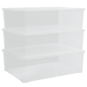 vidaXL Plastov&eacute; &uacute;ložn&eacute; boxy 3 ks 25 l stohovateln&eacute;