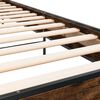 vidaXL R&aacute;m postele kouřov&yacute; dub 90 x 190 cm kompozitn&iacute; dřevo a kov
