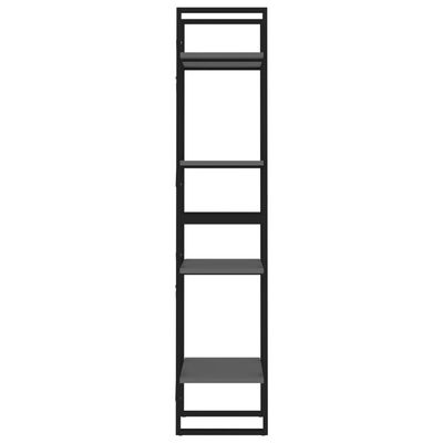 vidaXL Knihovna se 4 policemi šedá 40 x 30 x 140 cm dřevotříska