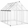 vidaXL Sklen&iacute;k s podkladov&yacute;m r&aacute;mem stř&iacute;brn&yacute; 224 x 169 x 195 cm hlin&iacute;k