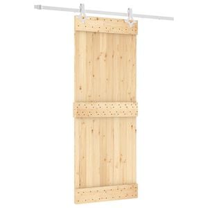 vidaXL Posuvn&eacute; dveře 80 x 210 cm Masivn&iacute; borov&eacute; dřevo (neupraven&eacute;)