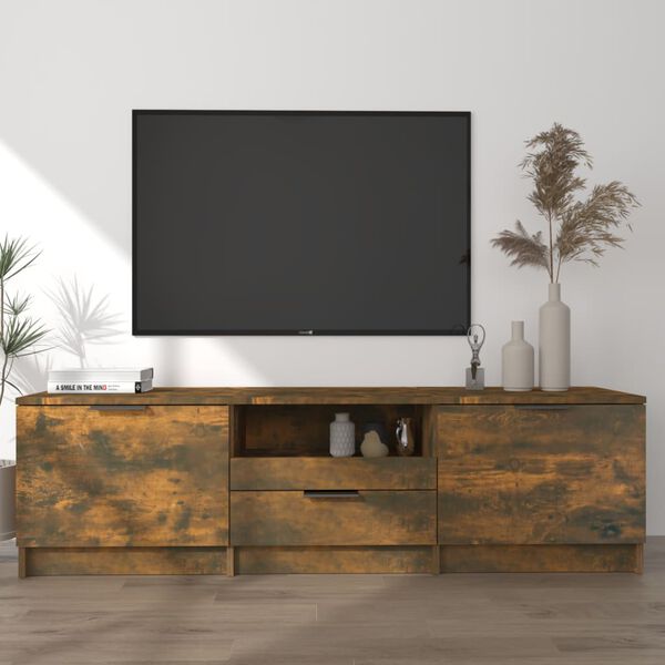 vidaXL TV skříňka kouřový dub 140 x 35 x 40 cm kompozitní dřevo