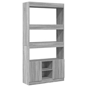 vidaXL Skř&iacute;ň highboard &scaron;ed&aacute; sonoma 92 x 33 x 180 cm kompozitn&iacute; dřevo
