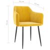 vidaXL J&iacute;deln&iacute; židle 2 ks hořčicově žlut&eacute; samet