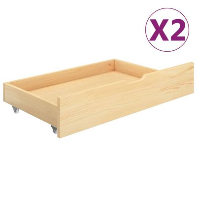 vidaXL Rám postele se 2 zásuvkami masivní borovice 200 x 200 cm