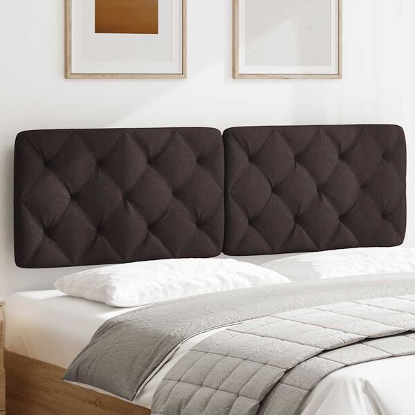 vidaXL Pol&scaron;t&aacute;ř na čelo postele tmavě hněd&yacute; 160 cm textil