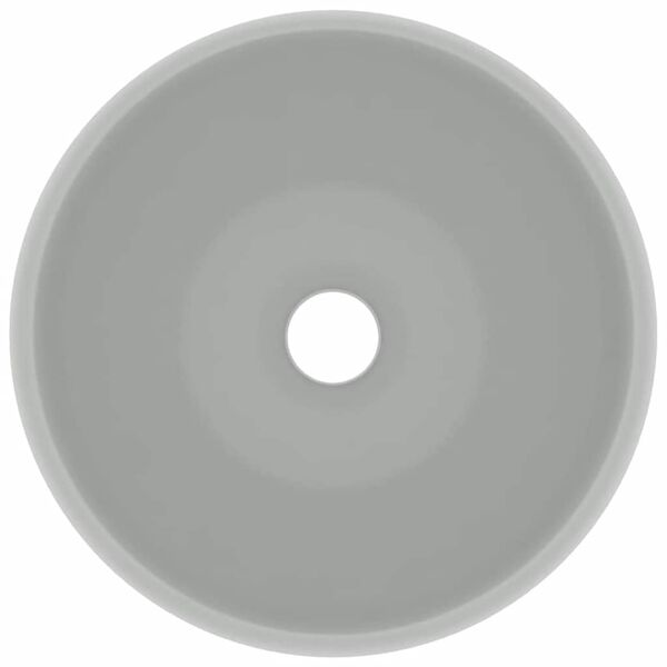 vidaXL Luxusn&iacute; umyvadlo kulat&eacute; matn&eacute; světle &scaron;ed&eacute; 40 x 15 cm keramick&eacute;