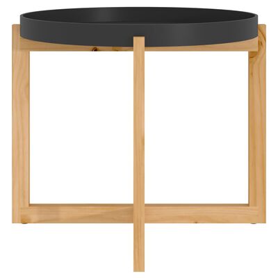 vidaXL Konferenční stolek černý 53x53x43,5cm kompozitní a borové dřevo