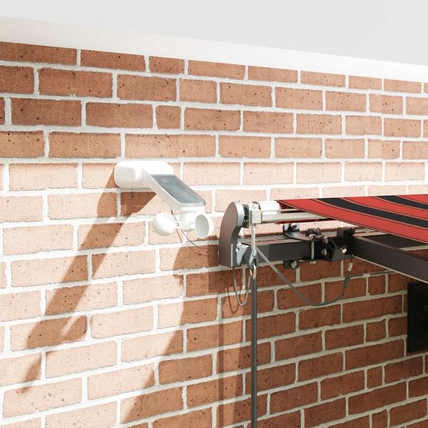 vidaXL Automatick&aacute; mark&yacute;za LED a senzor větru 450x350 cm oranžovohněd&aacute;