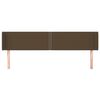 vidaXL Čelo postele typu u&scaron;&aacute;k tmavě hněd&eacute; 203x16x78/88 cm textil
