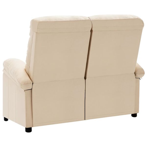 vidaXL 2m&iacute;stn&aacute; polohovac&iacute; pohovka kr&eacute;mov&aacute; textil