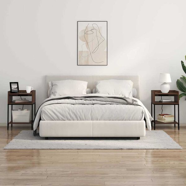 vidaXL Nočn&iacute; skř&iacute;ňka Hněd&yacute; dub 40 x 40 x 61 cm kompozitn&iacute; dřevo