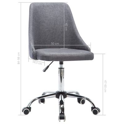vidaXL Jídelní židle 2 ks tmavě šedé textil