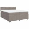 vidaXL Box spring postel s matrac&iacute; taupe 200x200 cm textil