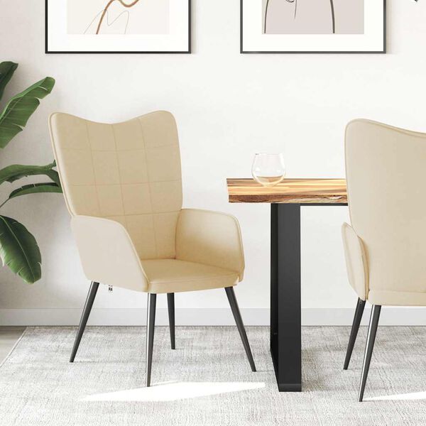 vidaXL Relaxačn&iacute; židle kr&eacute;mov&aacute; textil