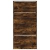 vidaXL Botn&iacute;k se 4 v&yacute;klopn&yacute;mi z&aacute;suvkami kouřov&yacute; dub 80 x 21 x 163,5 cm