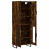vidaXL Skř&iacute;ň highboard kouřov&yacute; dub 69,5 x 34 x 180 cm kompozitn&iacute; dřevo