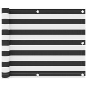 vidaXL Balk&oacute;nov&aacute; z&aacute;stěna antracitov&aacute; a b&iacute;l&aacute; 75x500 cm oxfordsk&aacute; l&aacute;tka