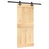 vidaXL Posuvn&eacute; dveře Přirozen&aacute; a čern&aacute; 90 x 210 cm