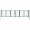 vidaXL Zahradn&iacute; branka ocelov&aacute; 400 x 125 cm zelen&aacute;