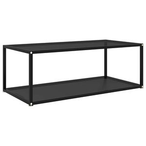 vidaXL Konferenčn&iacute; stolek čern&yacute; 100 x 50 x 35 cm tvrzen&eacute; sklo