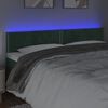 vidaXL Čelo postele s LED tmavě zelen&eacute; 160x5x78/88 cm samet