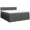vidaXL Box spring postel s matrac&iacute; tmavě &scaron;ed&aacute; 180x200 cm textil