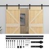 vidaXL Posuvn&eacute; dveře 2 ks 80 x 210 cm Masivn&iacute; borovicov&eacute; dřevo