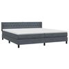 vidaXL Box spring postel s matrac&iacute; tmavě &scaron;ed&aacute; 180x220 cm samet