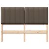 vidaXL Čalouněn&eacute; čelo postele s čelo Hněd&aacute; a taupe 120 cm