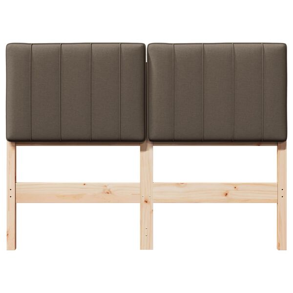 vidaXL Čalouněn&eacute; čelo postele s čelo Hněd&aacute; a taupe 120 cm