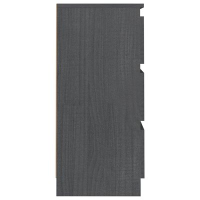 vidaXL Noční stolky 2 ks šedé 40 x 29,5 x 64 cm masivní borové dřevo