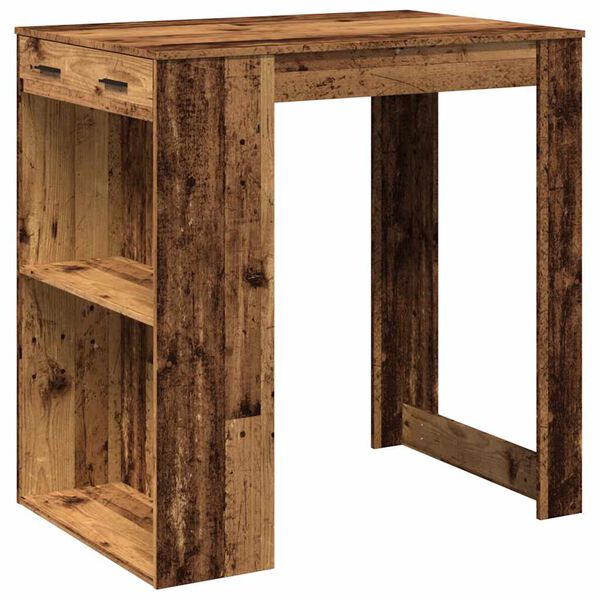 vidaXL Barov&yacute; stůl old wood 102 x 70 x 103,5 cm kompozitn&iacute; dřevo