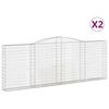 vidaXL Klenut&eacute; gabionov&eacute; ko&scaron;e 2 ks 400x30x140/160cm pozinkovan&eacute; železo