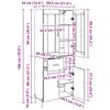 vidaXL Vysok&yacute; bufet Artisanov&yacute; dub 69,5 x 34 x 180 cm kompozitn&iacute; dřevo