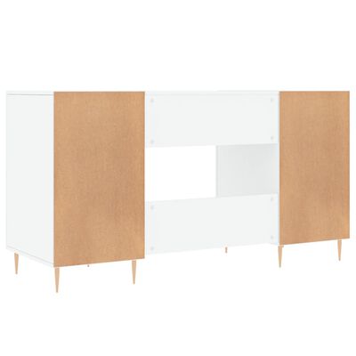 vidaXL Psací stůl bílý s vysokým leskem 140x50x75 cm kompozitní dřevo