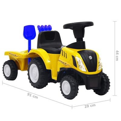 vidaXL Dětský traktor New Holland žlutý