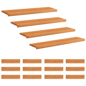 vidaXL Schodi&scaron;ťov&eacute; n&aacute;&scaron;lapy 16 ks 120 x 30 x 2 cm Světle hněd&aacute;