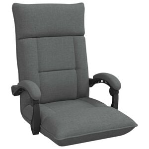 vidaXL Nastaviteln&aacute; podlahov&aacute; židle Tmavě &scaron;ed&aacute; Textil