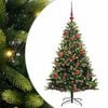 vidaXL Uměl&yacute; zavě&scaron;en&yacute; v&aacute;nočn&iacute; stromeček 150 LED Zelen&aacute; 150 cm PVC a PE