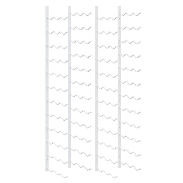 vidaXL N&aacute;stěnn&eacute; stojany na v&iacute;no na 36 lahv&iacute; 2 ks b&iacute;l&eacute; železo