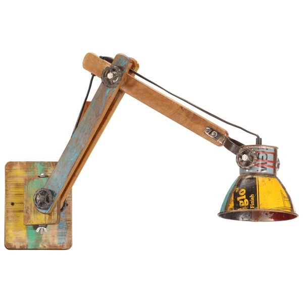 vidaXL N&aacute;stěnn&aacute; lampa industri&aacute;ln&iacute; styl v&iacute;cebarevn&aacute; kulat&aacute; E27