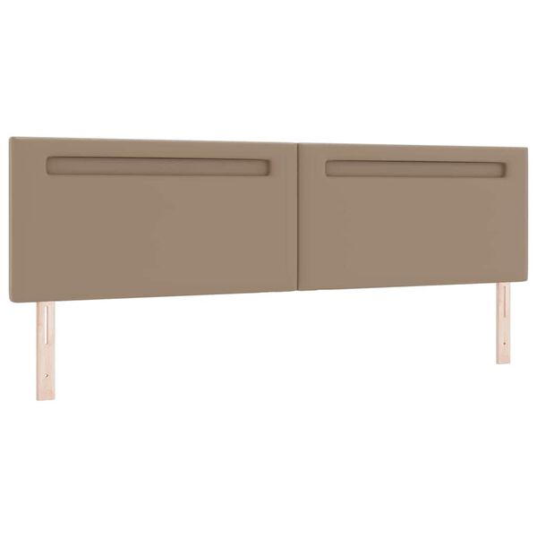 vidaXL LED hlavová deska Cappuccino 200 cm Umělá kůže