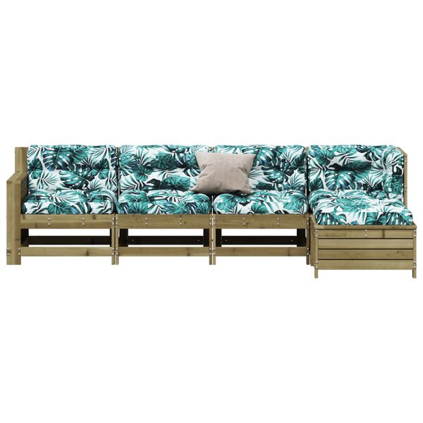 vidaXL 5d&iacute;ln&aacute; zahradn&iacute; sedac&iacute; souprava a podu&scaron;ky impregnovan&aacute; borovice